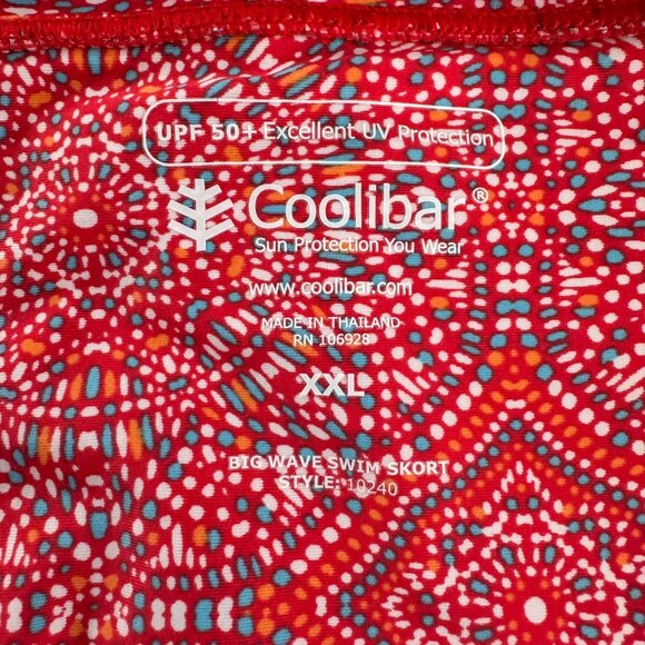 Coolibar Big Wave Swim Skort Womens 2XL‎ Printed Multicolored Beach SS-1893 - Picture 6 of 7